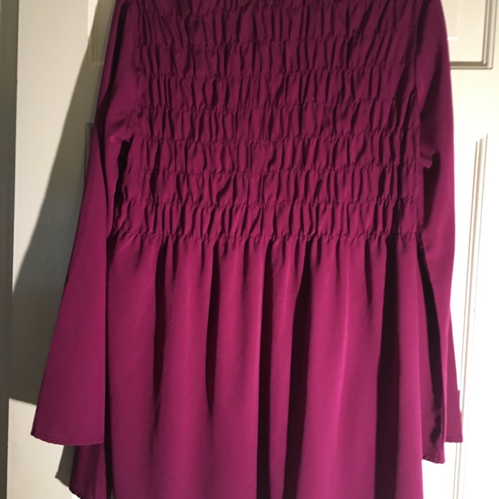 Smocked button down blouse - Picture 4 of 5